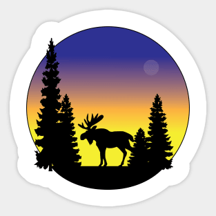 Majestic Moose Sticker